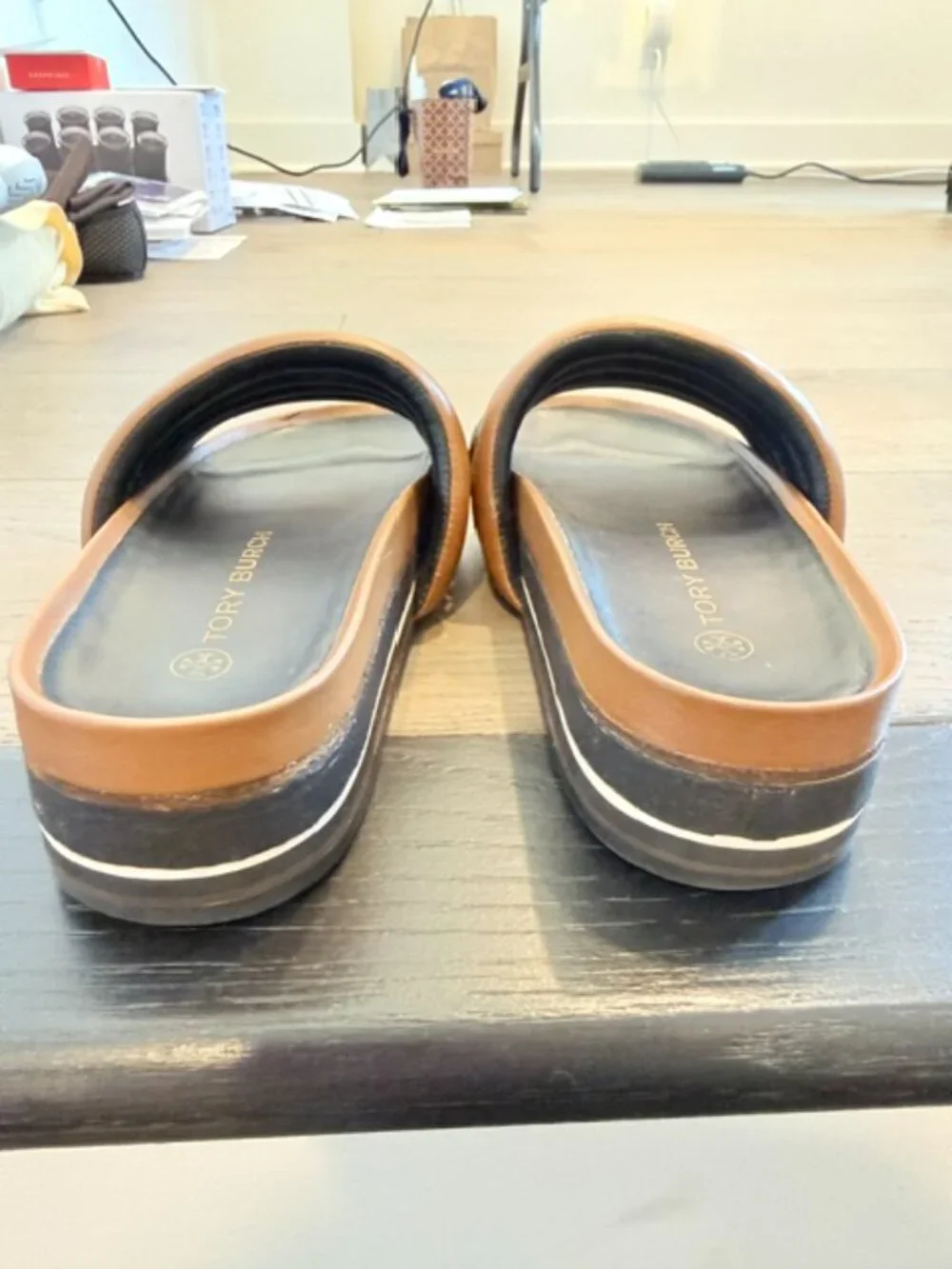 Tory Burch Quilted Colorblock Leather Platform Sandals Size 6